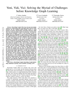 Veni, Vidi, Vici: Solving the Myriad of Challenges before Knowledge
  Graph Learning