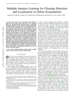 Multiple Instance Learning for Cheating Detection and Localization in
  Online Examinations