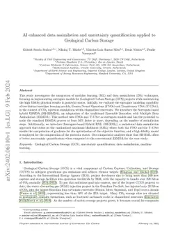 AI enhanced data assimilation and uncertainty quantification applied to
  Geological Carbon Storage
