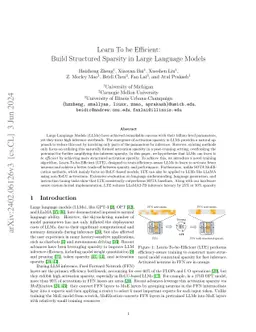 Learn To be Efficient: Build Structured Sparsity in Large Language
  Models
