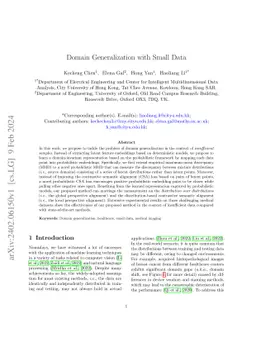 Domain Generalization with Small Data