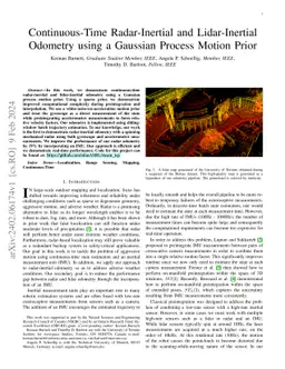 Continuous-Time Radar-Inertial and Lidar-Inertial Odometry using a
  Gaussian Process Motion Prior