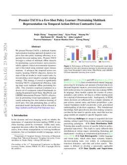 Premier-TACO is a Few-Shot Policy Learner: Pretraining Multitask
  Representation via Temporal Action-Driven Contrastive Loss