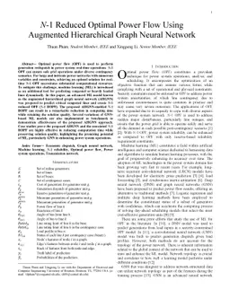 N-1 Reduced Optimal Power Flow Using Augmented Hierarchical Graph Neural
  Network