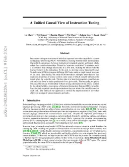 A Unified Causal View of Instruction Tuning