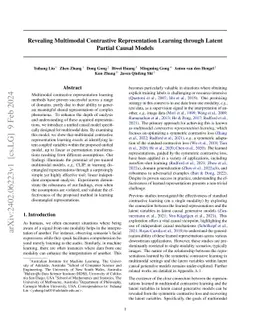 Beyond DAGs: A Latent Partial Causal Model for Multimodal Learning