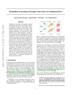 Probabilistic Forecasting of Irregular Time Series via Conditional Flows
