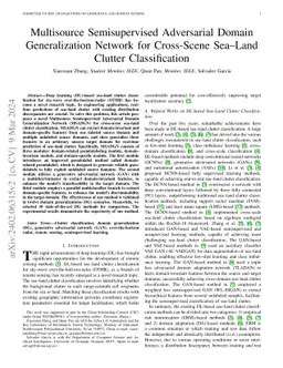 Multisource Semisupervised Adversarial Domain Generalization Network for
  Cross-Scene Sea-Land Clutter Classification