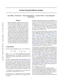 Particle Denoising Diffusion Sampler