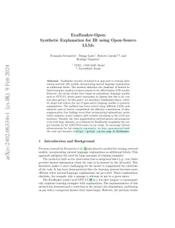ExaRanker-Open: Synthetic Explanation for IR using Open-Source LLMs