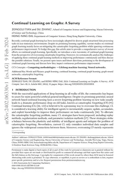 Continual Learning on Graphs: A Survey