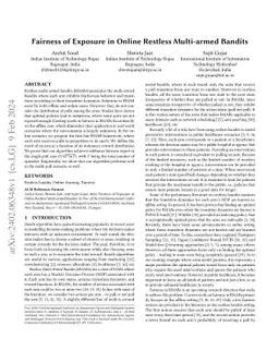 Fairness of Exposure in Online Restless Multi-armed Bandits