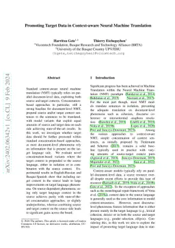 Promoting Target Data in Context-aware Neural Machine Translation