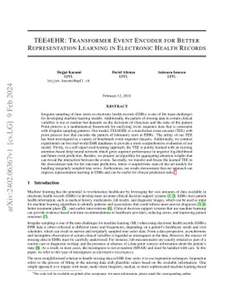 TEE4EHR: Transformer Event Encoder for Better Representation Learning in
  Electronic Health Records