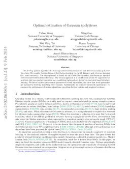Optimal estimation of Gaussian (poly)trees