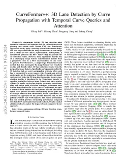 CurveFormer++: 3D Lane Detection by Curve Propagation with Temporal Curve Queries and Attention