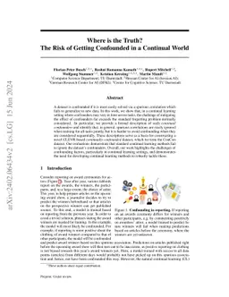 Where is the Truth? The Risk of Getting Confounded in a Continual World