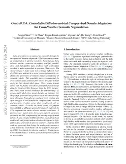 ControlUDA: Controllable Diffusion-assisted Unsupervised Domain
  Adaptation for Cross-Weather Semantic Segmentation