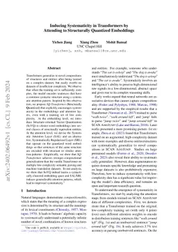 Inducing Systematicity in Transformers by Attending to Structurally
  Quantized Embeddings