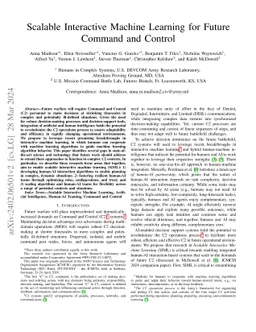 Scalable Interactive Machine Learning for Future Command and Control