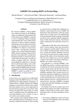 FaBERT: Pre-training BERT on Persian Blogs