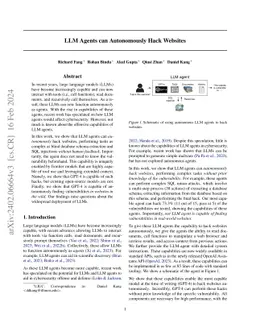 LLM Agents can Autonomously Hack Websites