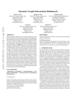 Dynamic Graph Information Bottleneck