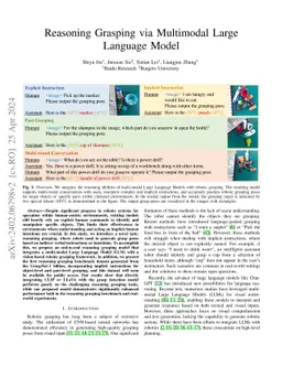 Reasoning Grasping via Multimodal Large Language Model