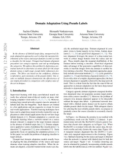 Domain Adaptation Using Pseudo Labels