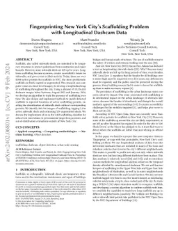 Fingerprinting New York City's Scaffolding Problem with Longitudinal
  Dashcam Data