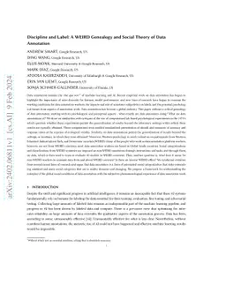 Discipline and Label: A WEIRD Genealogy and Social Theory of Data
  Annotation