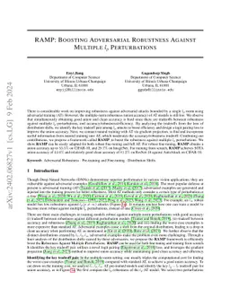 RAMP: Boosting Adversarial Robustness Against Multiple $l_p$
  Perturbations