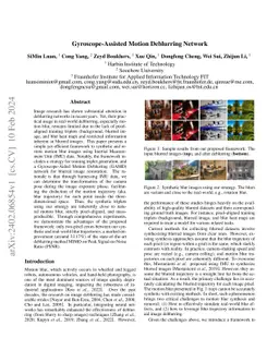 Gyroscope-Assisted Motion Deblurring Network