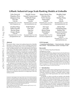 LiRank: Industrial Large Scale Ranking Models at LinkedIn