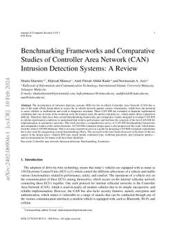 Benchmarking Frameworks and Comparative Studies of Controller Area
  Network (CAN) Intrusion Detection Systems: A Review