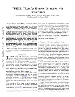 TREET: TRansfer Entropy Estimation via Transformers