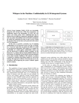 Whispers in the Machine: Confidentiality in Agentic Systems