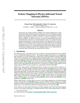 Feature Mapping in Physics-Informed Neural Networks (PINNs)