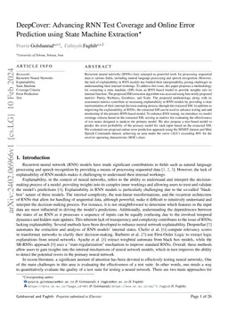 DeepCover: Advancing RNN Test Coverage and Online Error Prediction using
  State Machine Extraction