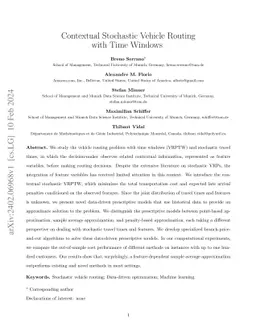 Contextual Stochastic Vehicle Routing with Time Windows