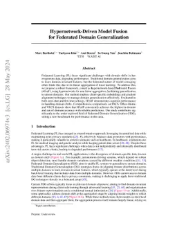 Hypernetwork-Driven Model Fusion for Federated Domain Generalization
