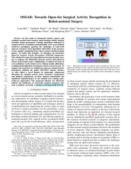 OSSAR: Towards Open-Set Surgical Activity Recognition in Robot-assisted
  Surgery