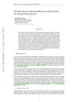 Guided Sketch-Based Program Induction by Search Gradients