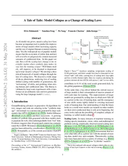 A Tale of Tails: Model Collapse as a Change of Scaling Laws