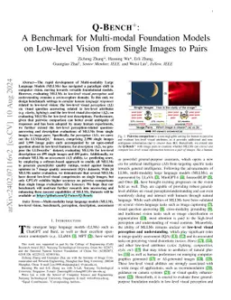 A Benchmark for Multi-modal Foundation Models on Low-level Vision: from
  Single Images to Pairs
