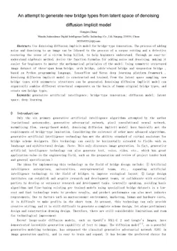 An attempt to generate new bridge types from latent space of denoising
  diffusion Implicit model