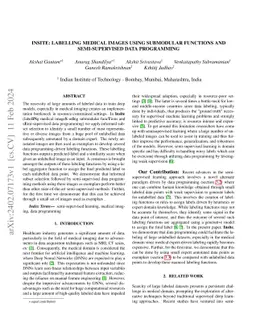 INSITE: labelling medical images using submodular functions and
  semi-supervised data programming