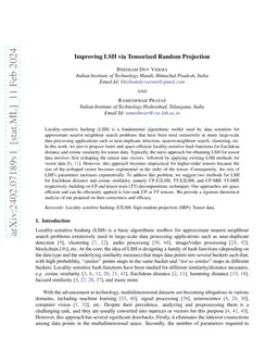 Improving LSH via Tensorized Random Projection