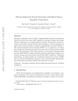 Physics-Informed Neural Networks with Hard Linear Equality Constraints