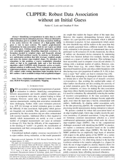 CLIPPER: Robust Data Association without an Initial Guess